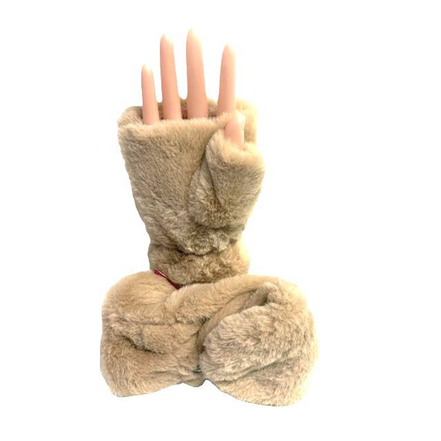 Faux Fur Two in One Mittens
