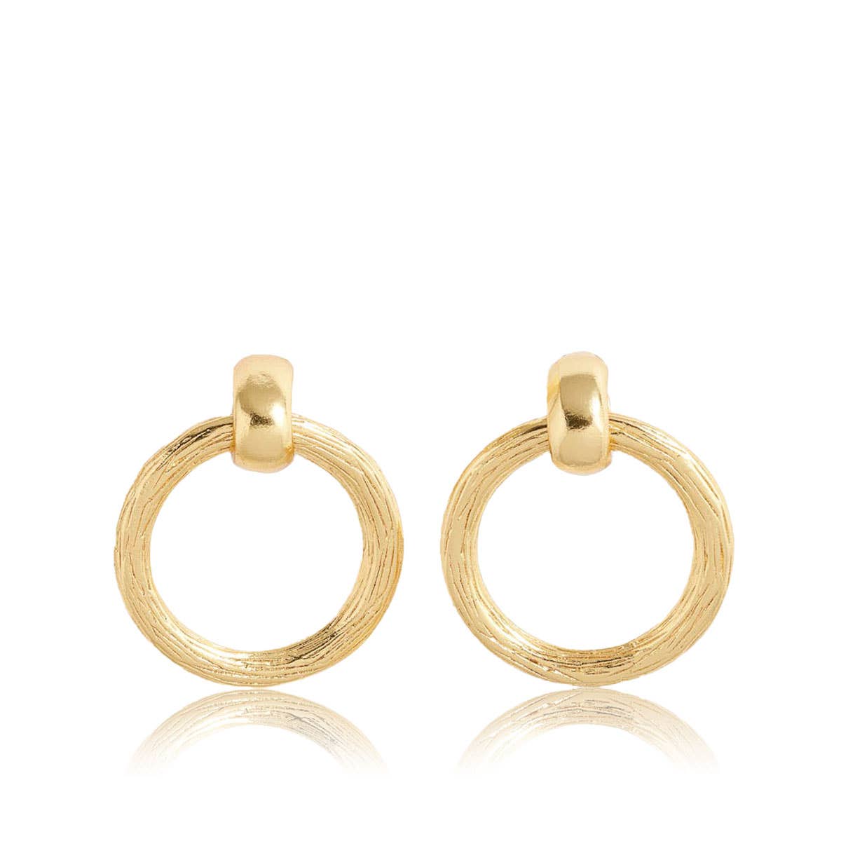 Elegant Large Door Knocker Stud Earrings