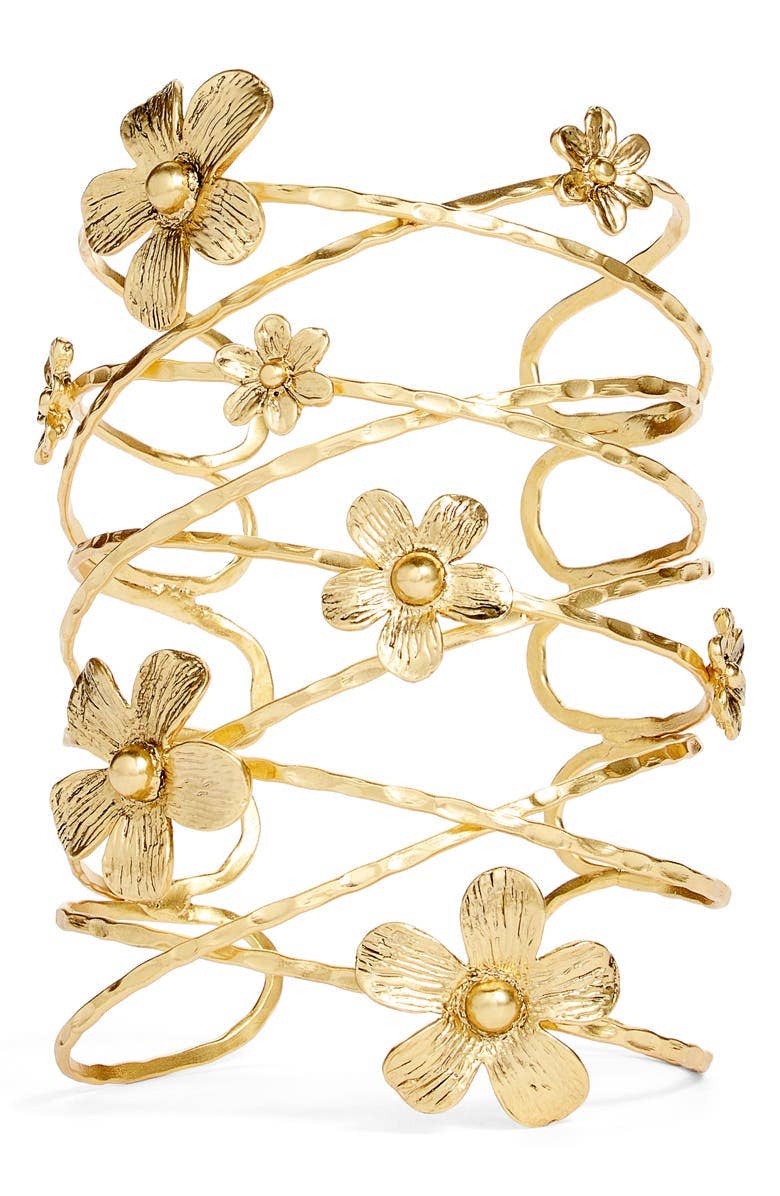 Wire flower cuff
