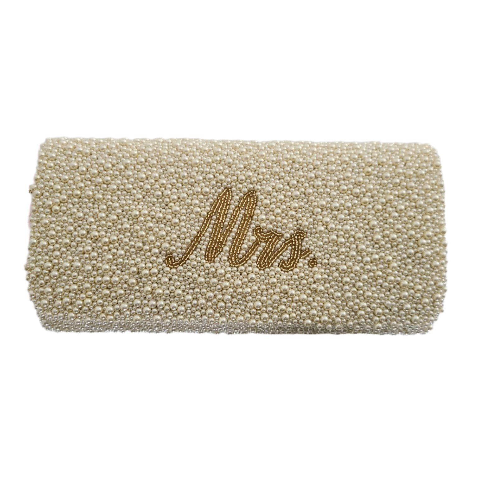Custom Beaded Clutch with Personalized Wedding Date