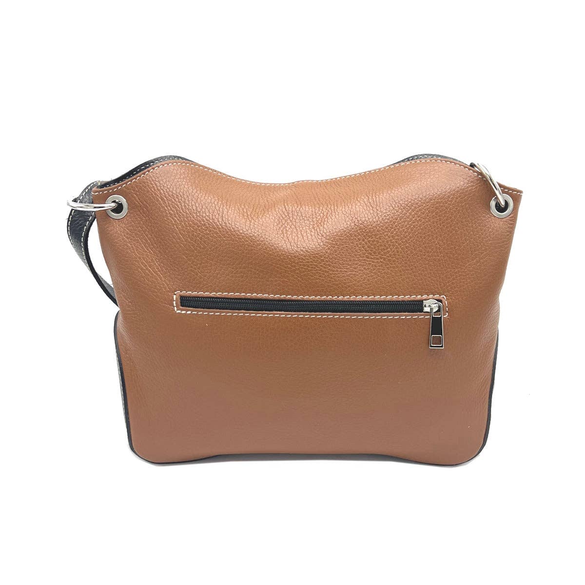 Genuine leather shoulder bag, Made in Italy