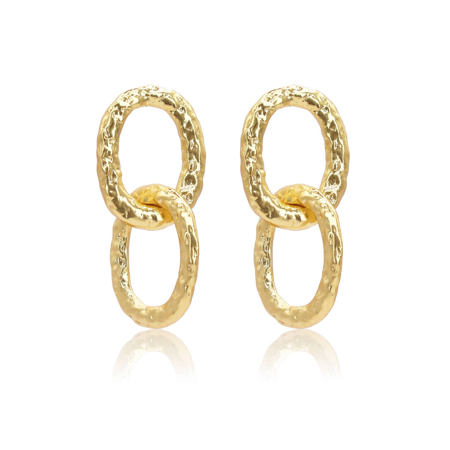 Hammered Links Earrings