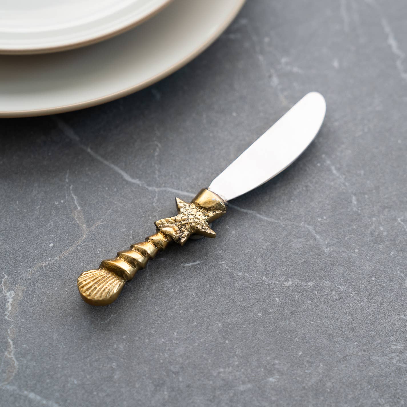 Gold Starfish & Seashell Spreader