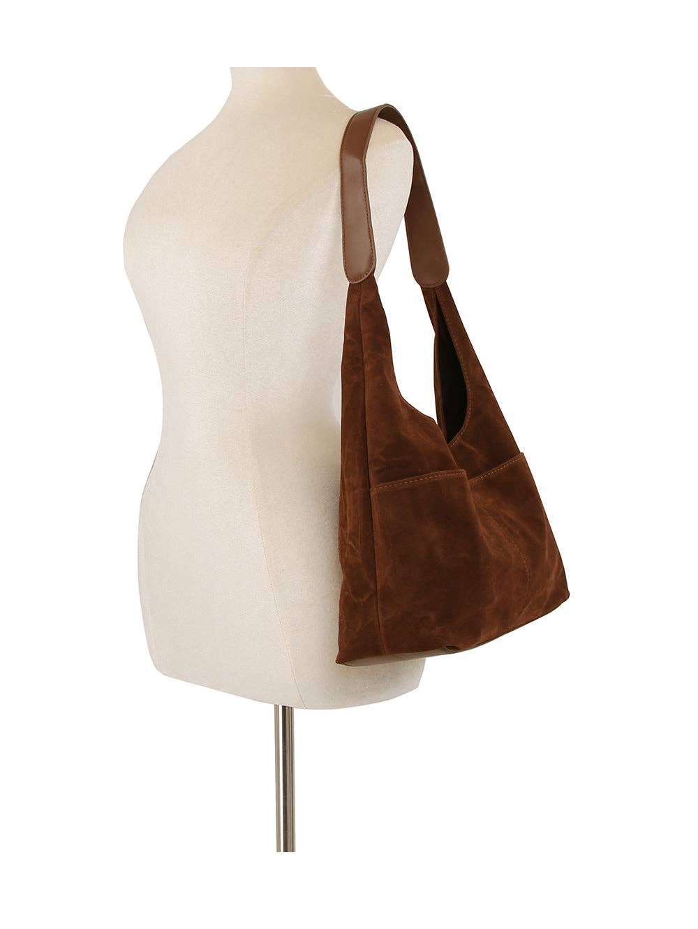 2 in 1 Suede Shoulder Bag