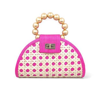 Woven Rattan Bella Statement Handbag