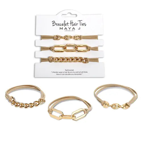 Bracelet Hair Ties - Set of 3
