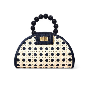 Woven Rattan Bella Statement Handbag