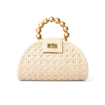 Woven Rattan Bella Statement Handbag