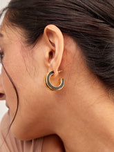 Load image into Gallery viewer, Anga Inlay Hoop Earrings
