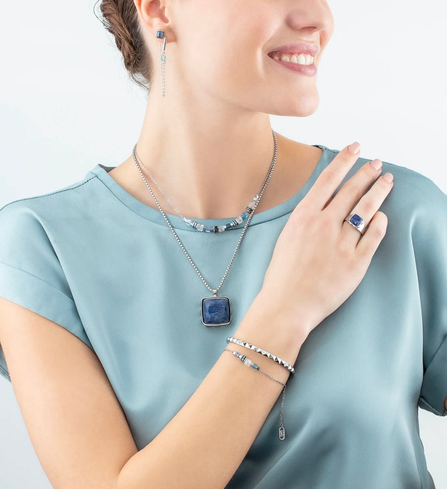 Amulet Spikes Square Necklace