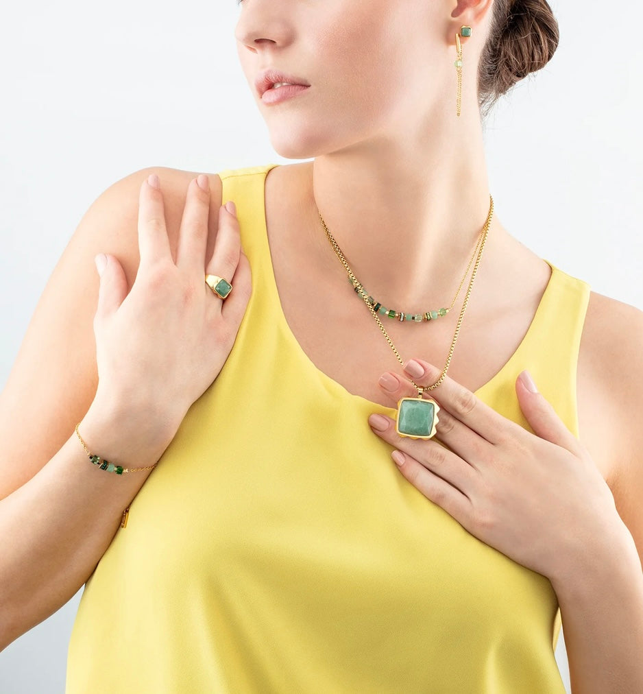 Amulet Spikes Square Necklace