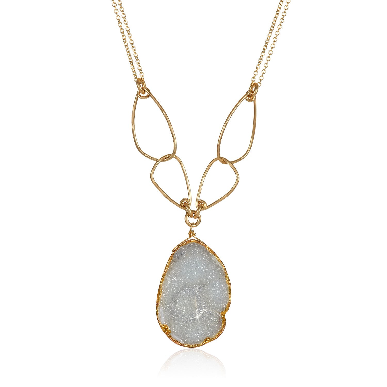 Golden Links Druzy Necklace