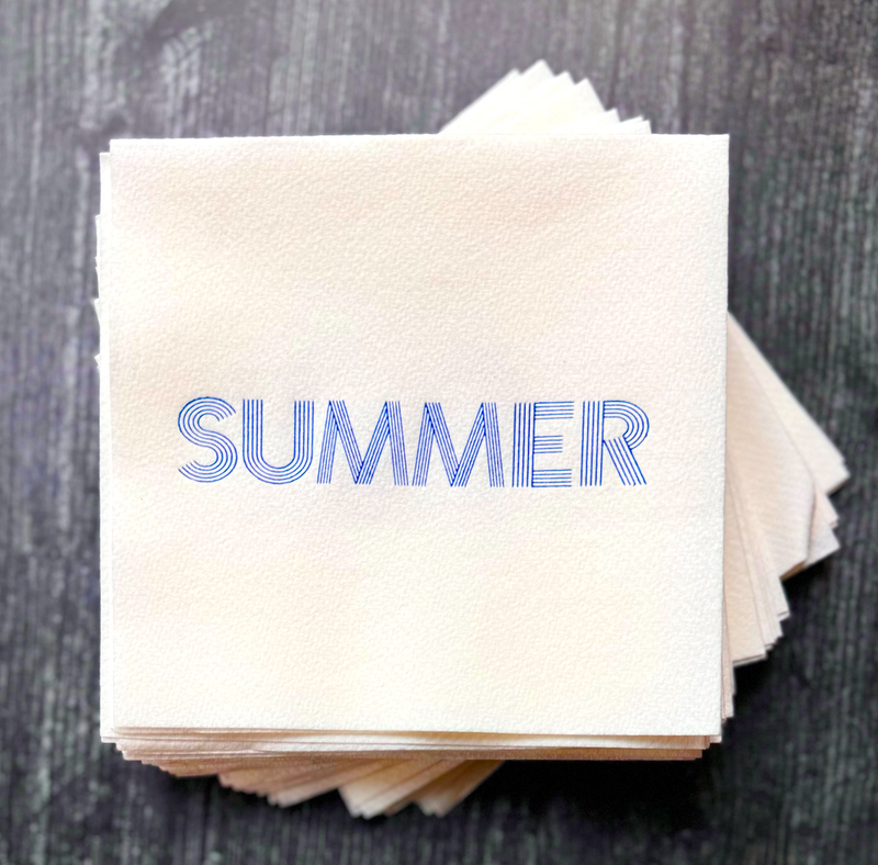 Cloth-Like Cocktail Napkins - Summer Themed