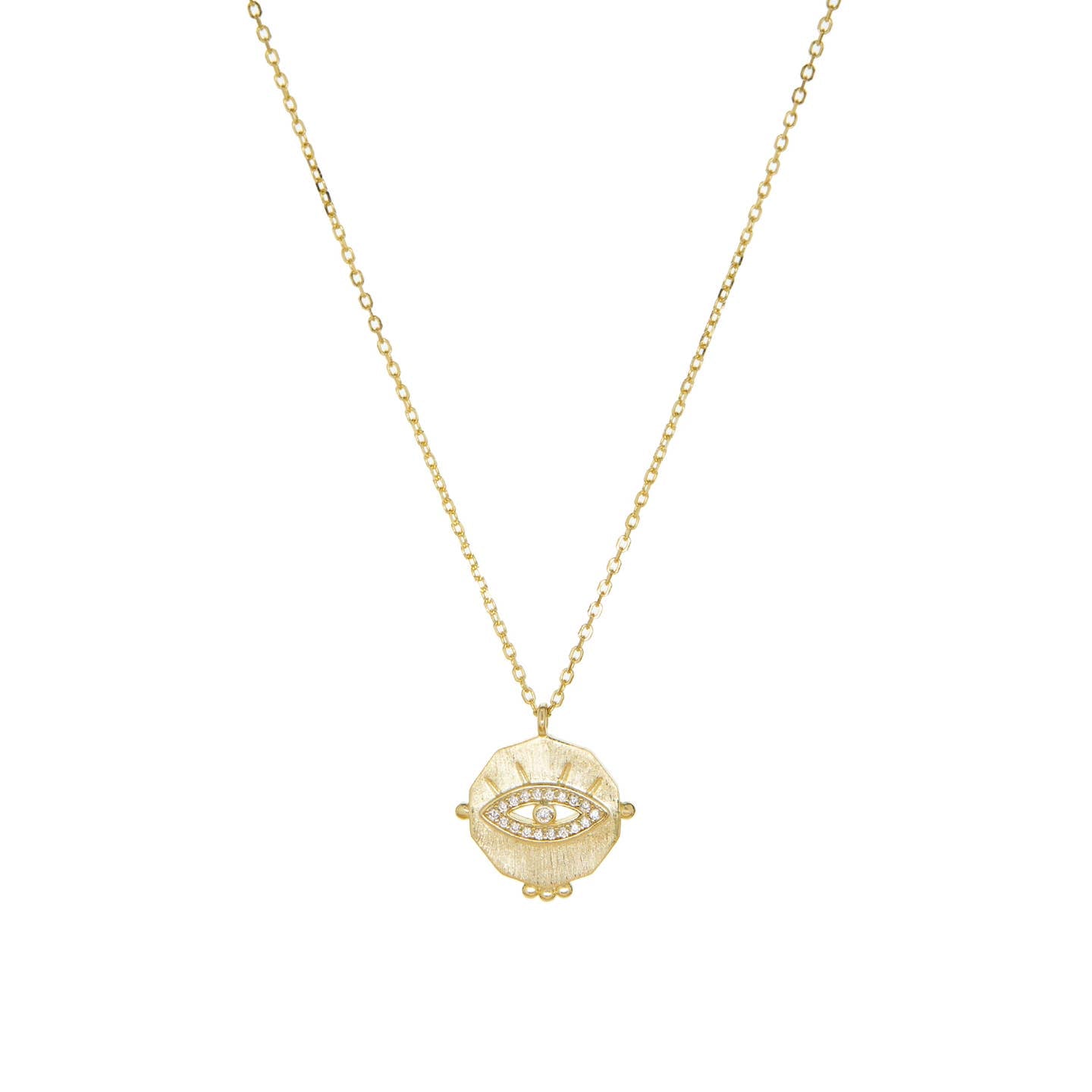 Evil Eye Pave Pendant Necklace