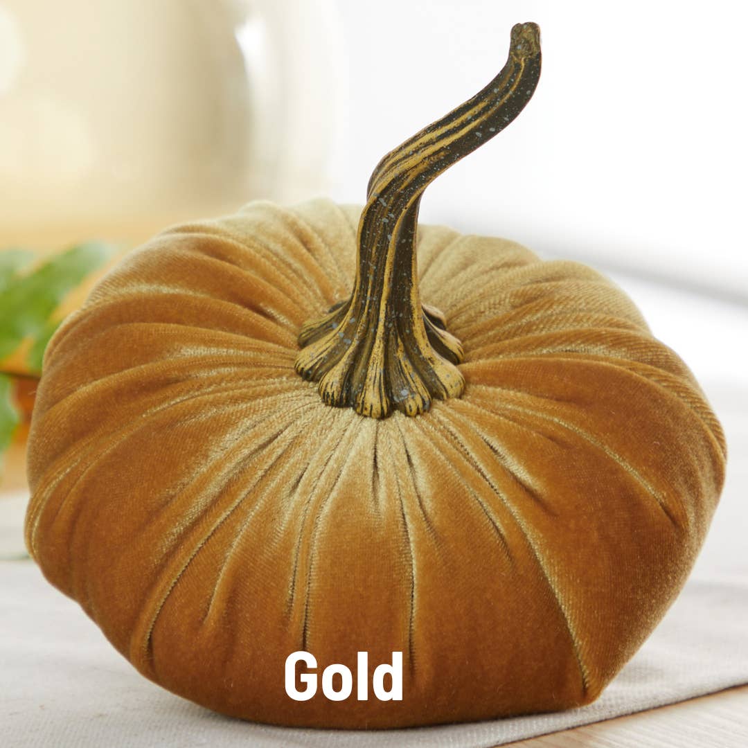 Handmade Large Velvet Pumpkins
