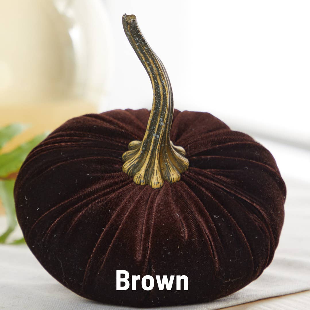 Handmade Large Velvet Pumpkins