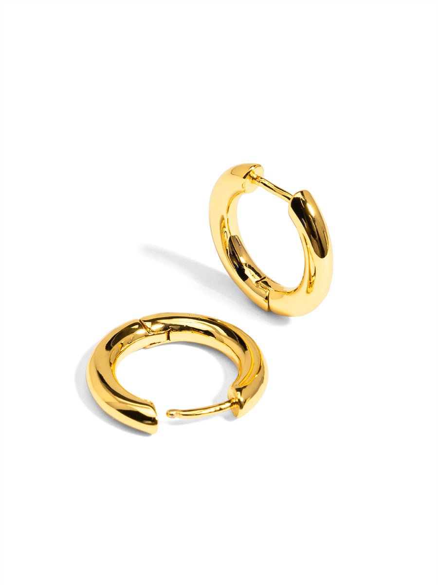 Small Chunky Huggie Earrings