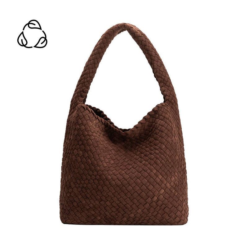 Johanna Pine Suede Recycled Vegan Shoulder Bag