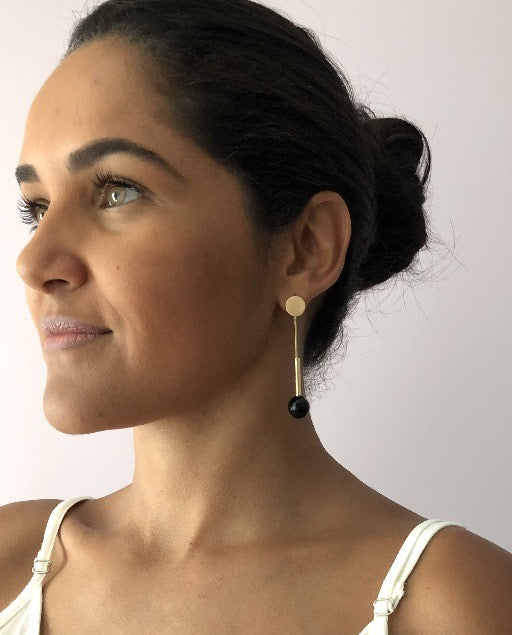 Gemstone Dangle Earrings