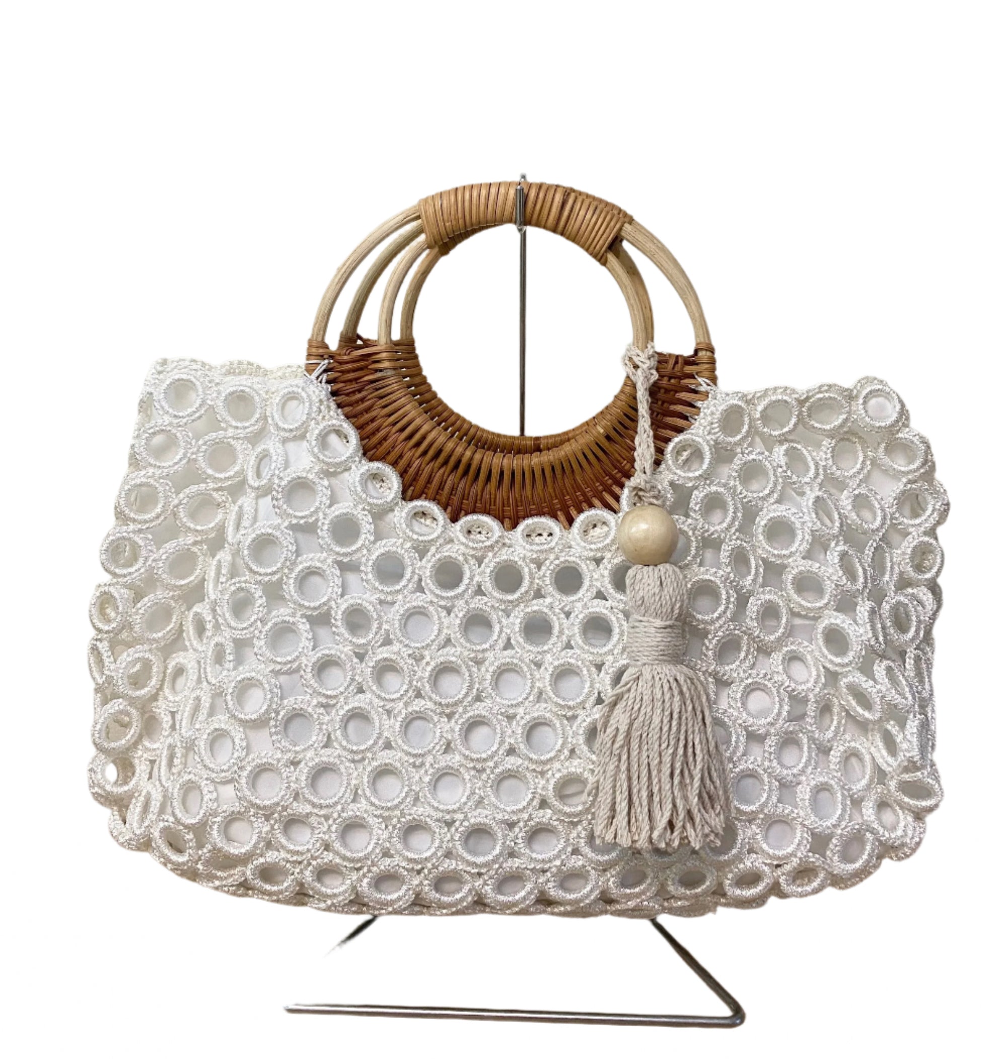 Eyelet Woven Bag