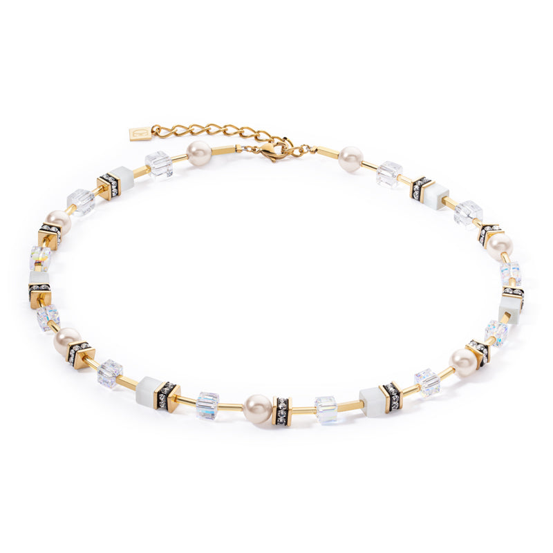 Iconic Gold White & Pearl Mix Necklace
