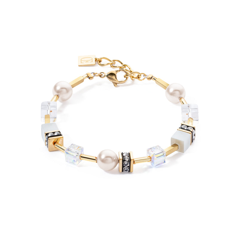 Iconic Gold White & Pearl Mix Bracelet