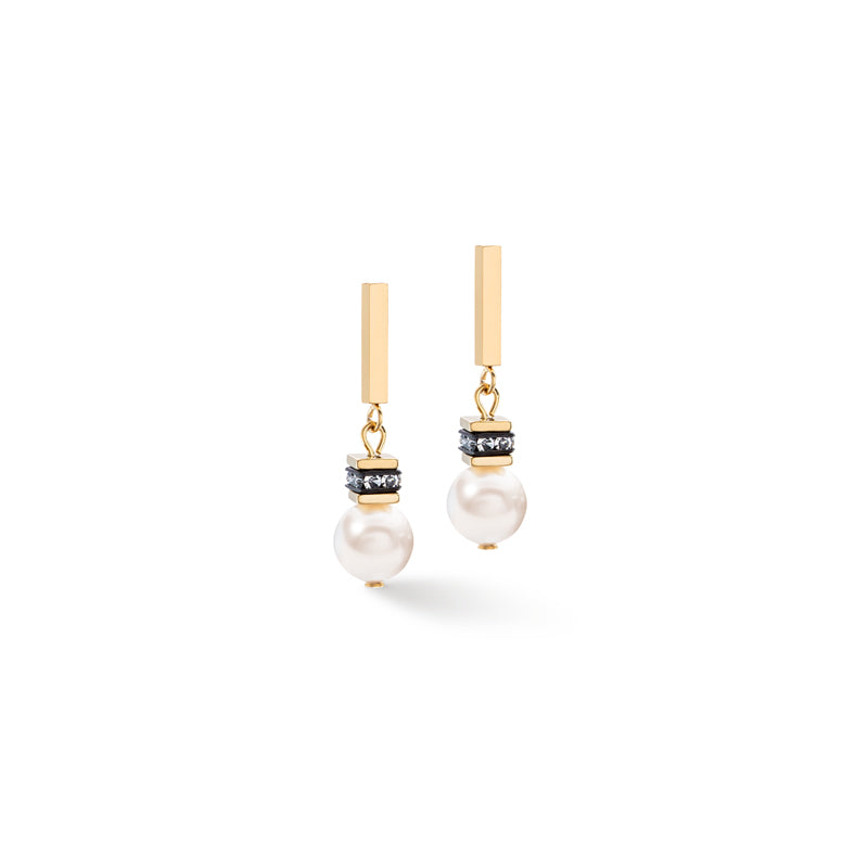 Iconic Gold White & Pearl Mix Earrings