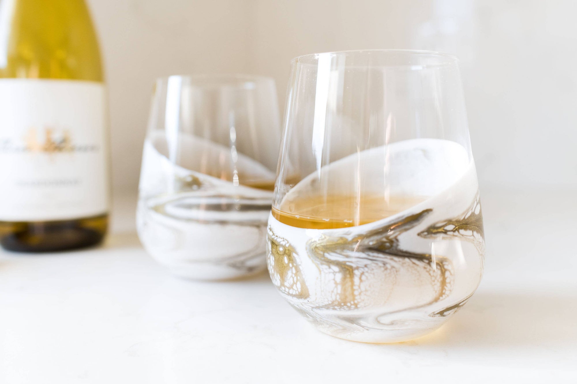 Resin Accented Wine and Entertaining Glasses - Set of 2
