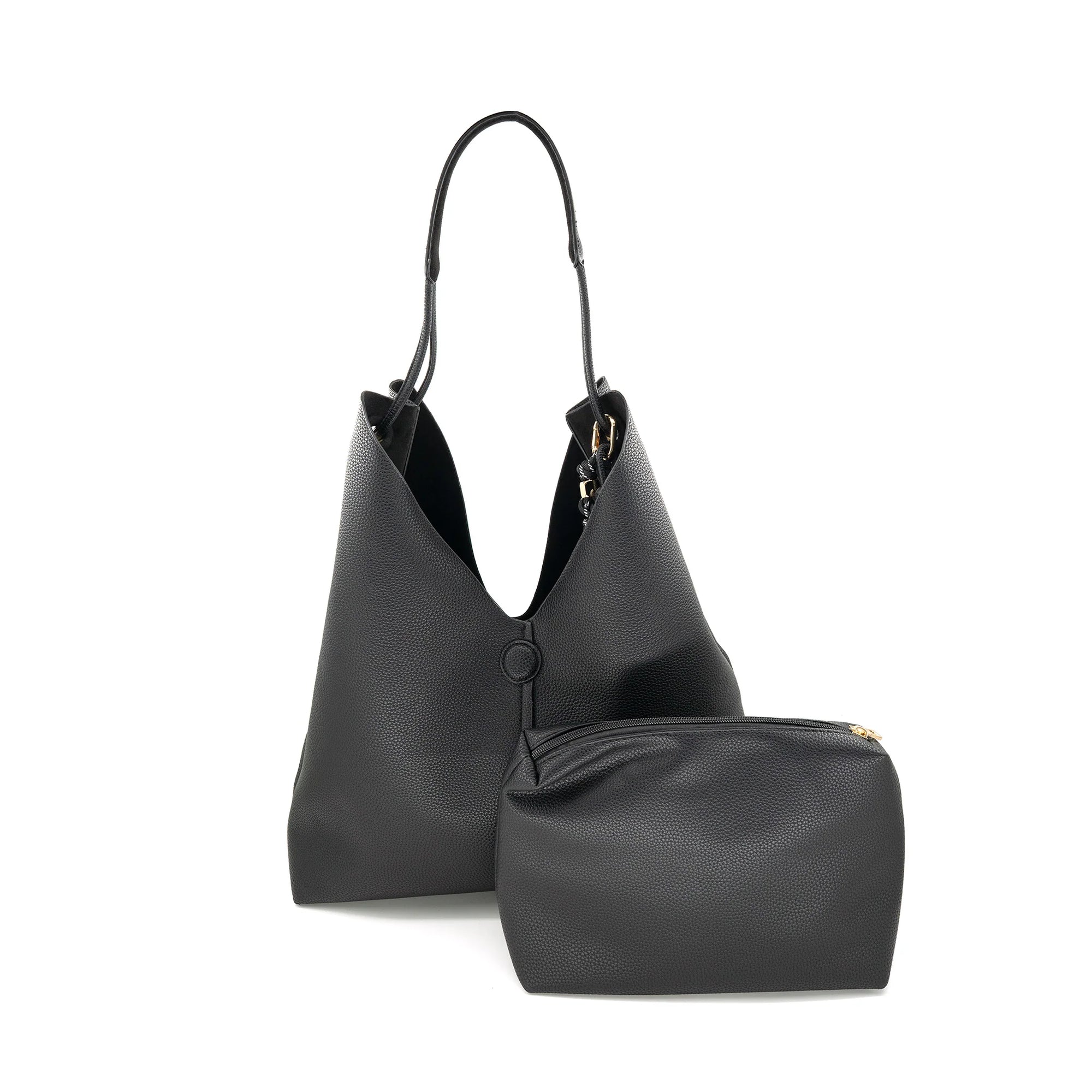 Luna Reversible Faux Suede Shoulder Bag