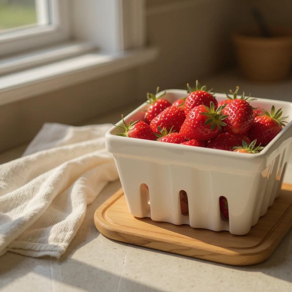 Farmers Market - Berry Basket - White