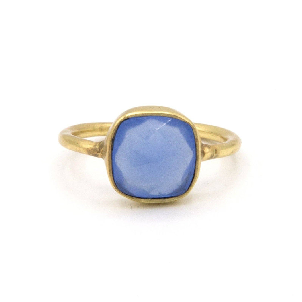 Blue Onyx Adjustable Stone Ring