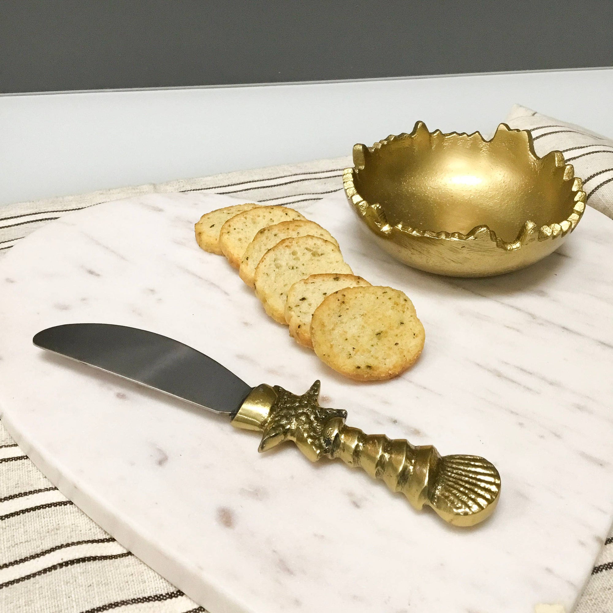 Gold Starfish & Seashell Spreader