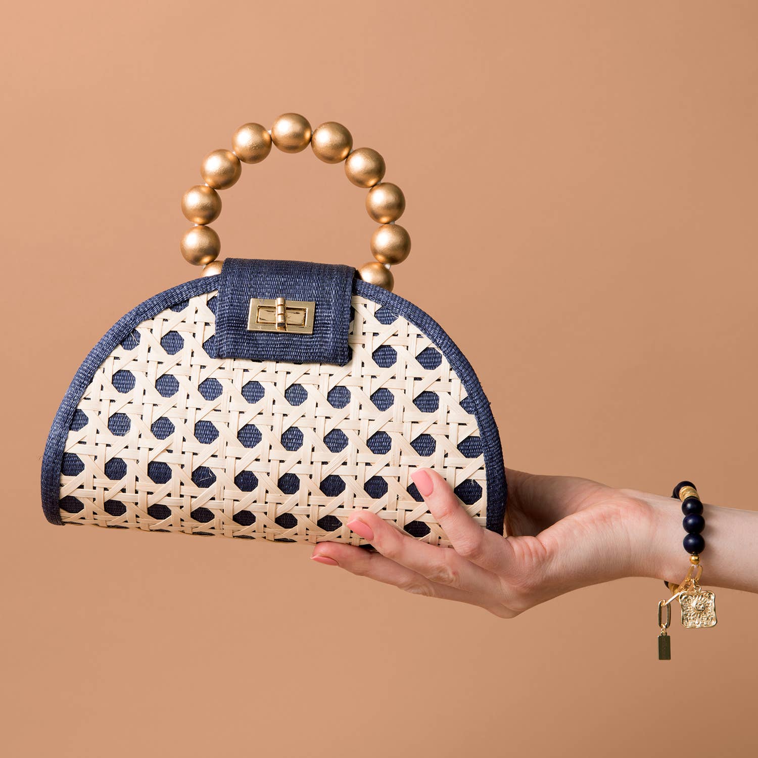 Woven Rattan Bella Statement Handbag