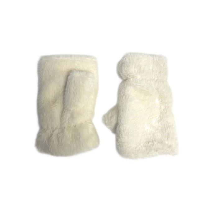 Faux Fur Half Finger Mittens