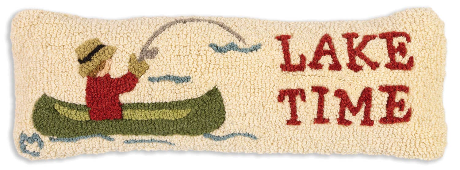Lake Time 8x24 lumbar pillow for lake house, lodge