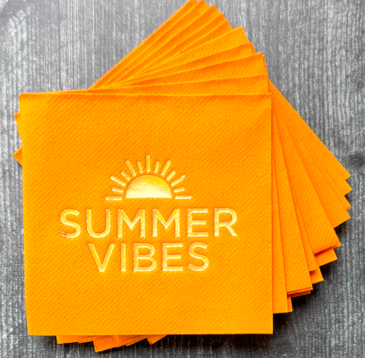 Cloth-Like Cocktail Napkins - Summer Themed
