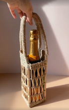 Load image into Gallery viewer, Water Hyacinth Handwoven Wine Bag / Gift Bottle Holder
