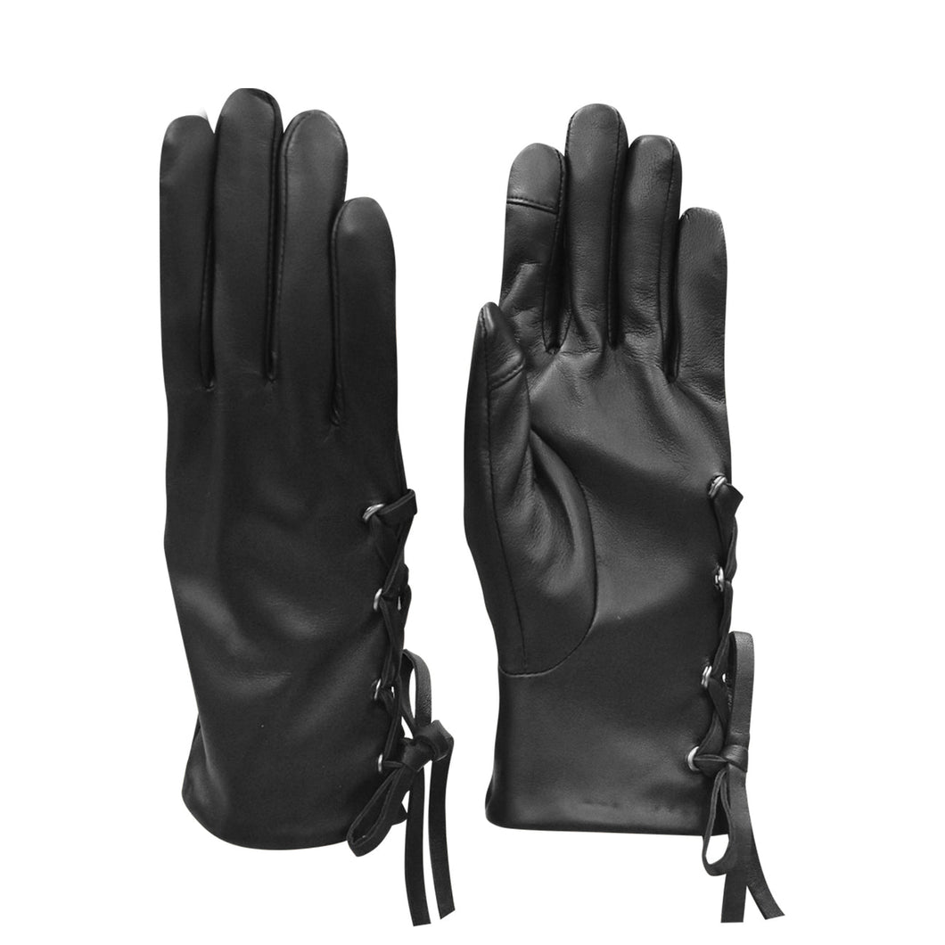 Women's Leather Corset Lace Up Gloves