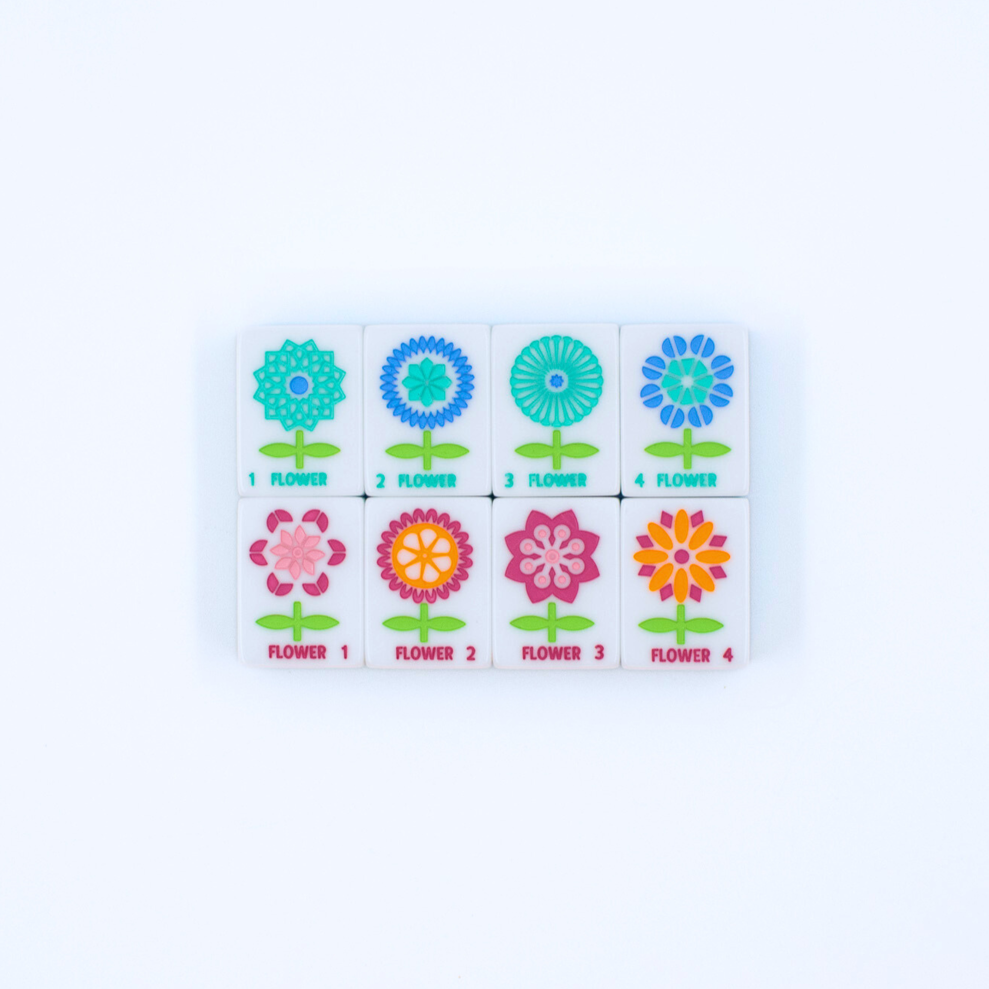 Crystal Prism Blue | Mahjong Tile Set with Bold Angles and Vibrant Vibes
