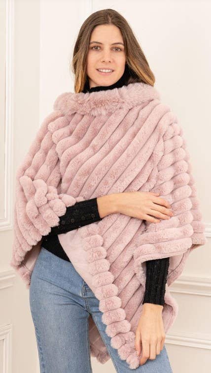 Faux Fur Poncho