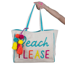 Load image into Gallery viewer, Beach PLEASE Canvas Tote Bag
