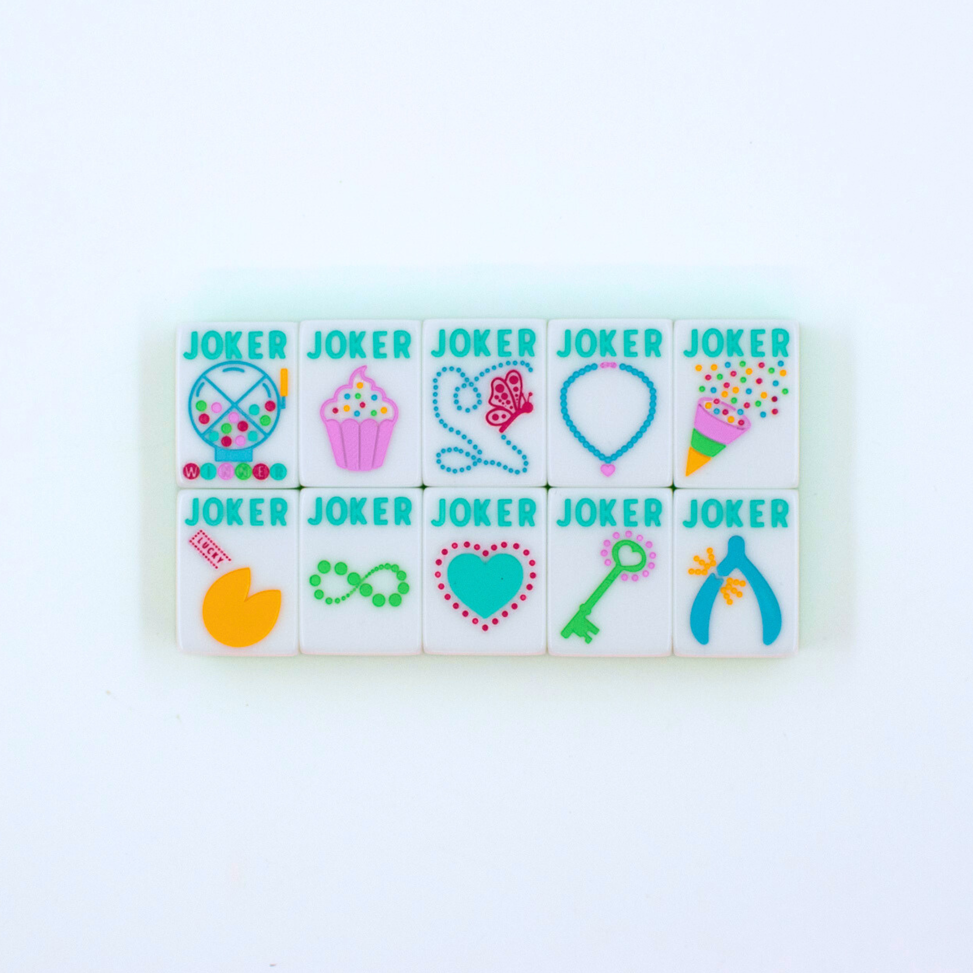 Crystal Confetti Purple | Mahjong Tile Set with a Sprinkle of Color