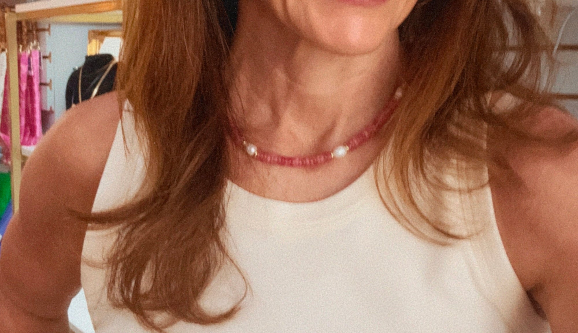 Jenny - Quartz Beaded Necklace with freshwater Pearls