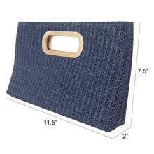 Load image into Gallery viewer, Top Handle Twist Straw Clutch
