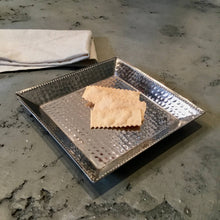 Load image into Gallery viewer, Stainless Steel Hammered Square Tray
