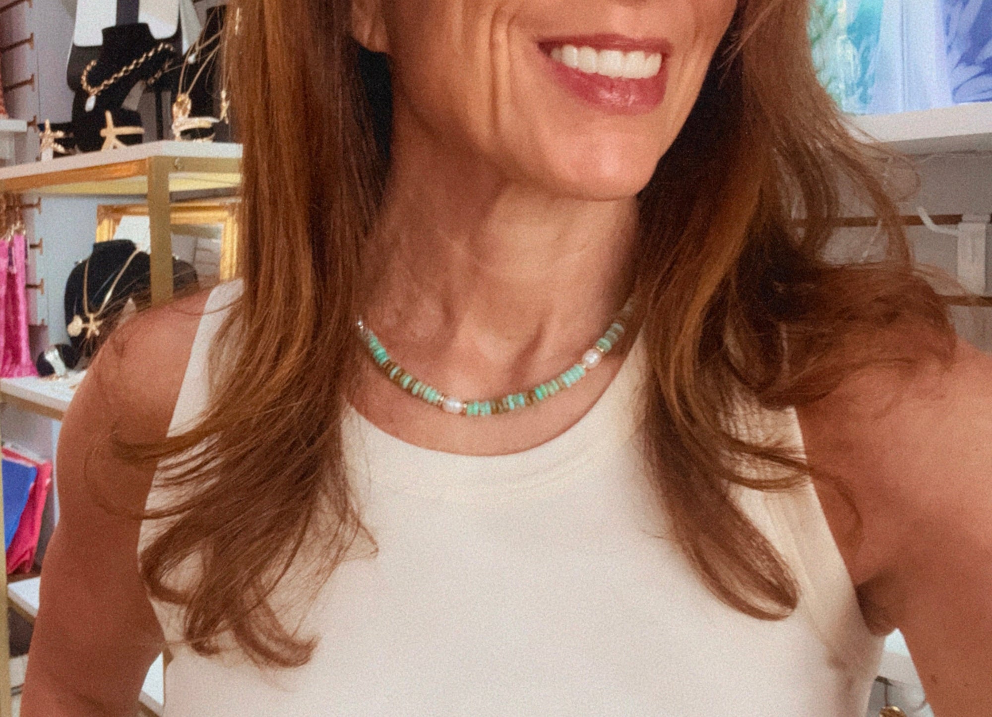Jenny - Quartz Beaded Necklace with freshwater Pearls
