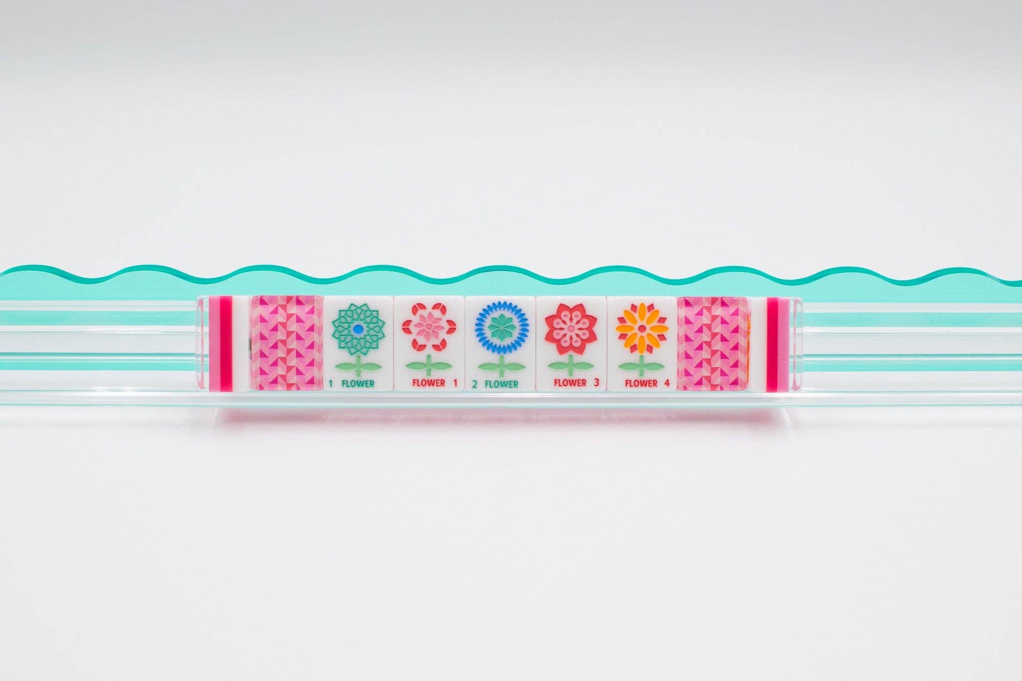 Crystal Prism Pink | Mahjong Tile Set with Bold Angles and Vibrant Vibes