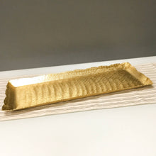 Load image into Gallery viewer, Extra Large Gold Hammered Aluminum Tray
