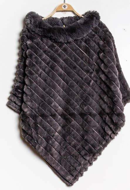 Faux Fur Poncho
