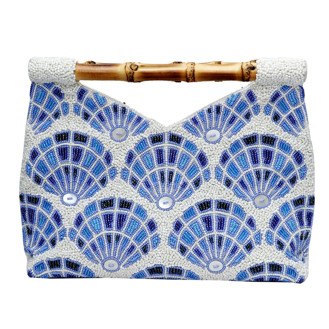 Shell Clutch with Bamboo Handle